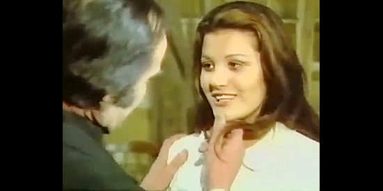 Clara Urbina as Lucy, admitting to her pastor father that she's smitten with Jimmy in If You Shoot ... You Live! (1975)