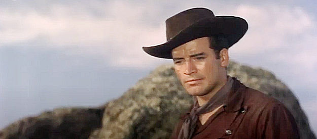 George Martin as Texas Ranger Sgt. Matt Logan, on the trail of a friend in Two Violent Men (1964)