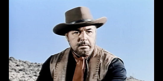 Renato Baldini as Farrell, a fast gun working with the sheriff in Two Guns for Two Twins (1966)