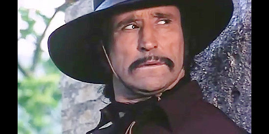 Ricardo Moyan as Mulligan, an outlaw with a $500 price on his head in Fabulous Trinity (1972)