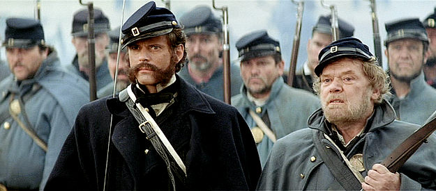 C. Thomas Howell as Thomas Chamberlain and Kevin Conway as Buster Kilrain in Gods and Generals (2003)