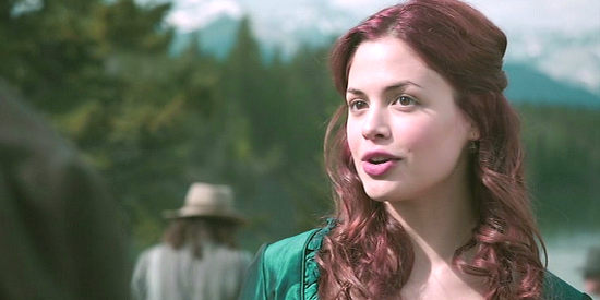 Conor Leslie as Sabine, a whore bound for the Yukon, meeting Bill Haskell and his buddy in Klondike (2014)