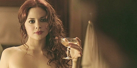 Conor Leslie as Sabine, a whore celebrating with Swiftwater Bill in Klondike (2014)