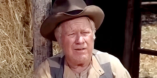 Edgar Buchanan as Old Man Wolenski, who sells Killibrew mules to pull his steam engine in Something for a Lonely Man (1968)