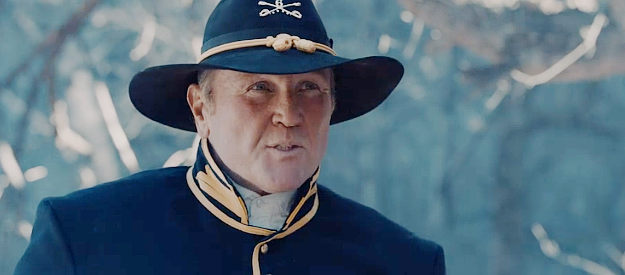 J.D. Pepper as Sgt. Meeker, the Apache-hating cavalry officer in Heart of the Gun (2021)