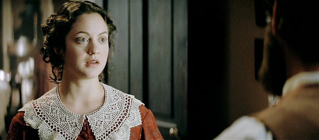 Kali Rocha as Anna Jackson, learning her husband will be heading off to war in Gods and Generals (2003)