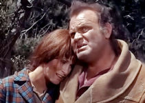 Dan Blocker as John Killibrew comforting new wife Mary (Susan Clark) over a troubling turn in Something for a Lonely Man (1968)