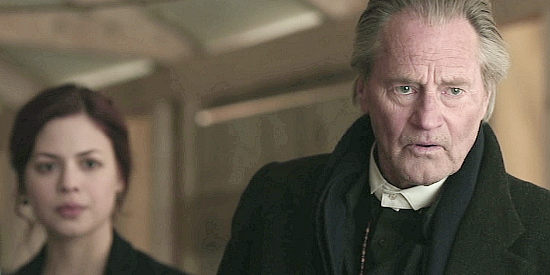 Sam Shepard as Father Judge, announcing that Indians did not kill Bill Haskell's partner in Klondike (2014)