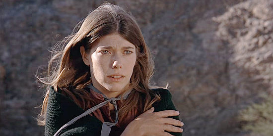 Sian Barbara Allen as Esther Spencer, a woman frightened by her lonely existence in Billy Two Hats (1975)