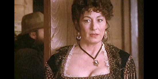 Anjelica Huston as Calmity Jane, all gussied up for Wild Bill Hickok in Buffalo Girls (1995)