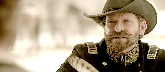 Crispin Glover as Capt. Moseley Baker, one of the officers who question Houston's strategy in Texas Rising (2015)
