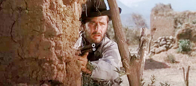 Miguel Torruco as Miguel Chavez, the man trading rifles to the Yaqui in Massacre (1956)