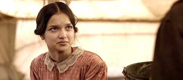 Vico Escorcia as Sarah Ewing, a doctor's daughter courted by three Texas Rangers in Texas Rising (2015)