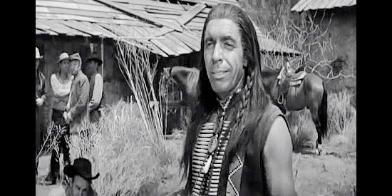Michael Pate as Thin Elk, an Indian chief working with renegade Rebel leader Hugo Zattig in Advance to the Rear (1964)
