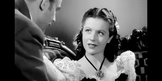 Margaret Lockwood as Vicki Standing, the pretty young girl who visits the Mountie outpost and takes a liking to Monty in Susannah of the Mounties (1939)