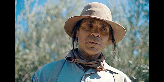 Zahn McClarnon as William Johnson, the father who forbids Carlotta from seeing Willie Boy in The Last Manhunt (2022)