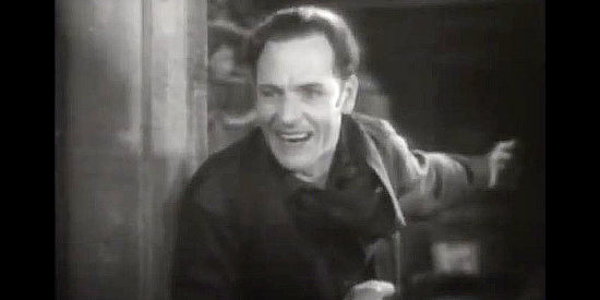 Edward Earle as Beverly, thrilled that Letty Mason has arrived at his ranch out West in The Wind (1928)
