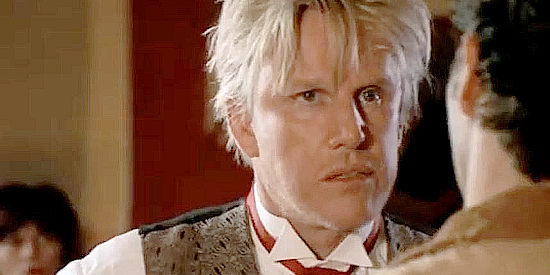 Gary Busey as Jack Pickett, confronting John Slaughter in his return to town in Ghost Rock (2003)