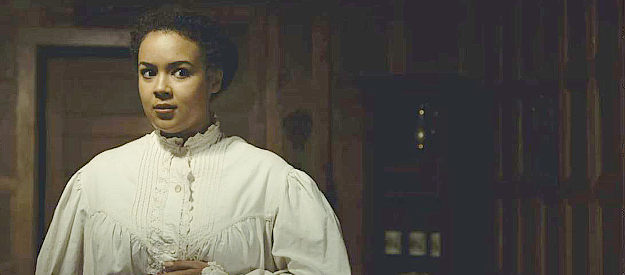 Halley Summer as Martha, walking in on Enoch using his rejuvenation machine in Bordello (2023)