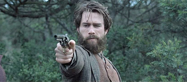 Heath Ledger as Ned Kelly, testing out armor he plans to use in an upcoming battle with the coppers in Ned Kelly (2003)