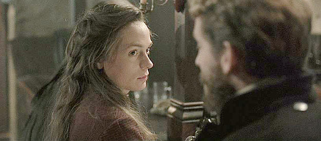 Kerry Condon as Kate Kelly, Ned's sister, fending off the advances of Fitzpatrick in Ned Kelly (2003)