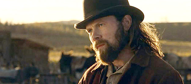 Brendan Fletcher as George Coe, one of the small ranchers aligned with Tunstall in Billy the Kid (2022)