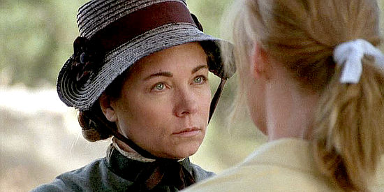 Theresa Russell as Sarah Graham, sharing the reality of life on the frontier with Marty Claridge in Love Comes Softly (2003)