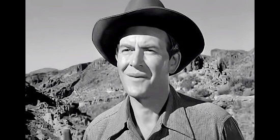 Will Geer as Deputy Ray Covin, following Barry Storm to Superstition Mountain in Lust for Gold (1949)