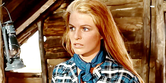 Juny Brunell as Helen Price, searching for her boyfriend Billy Carter in Billy the Kid (1964)
