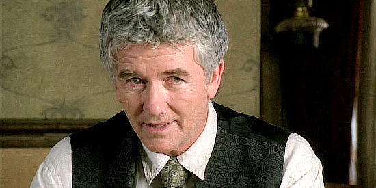 Patrick Duffy as Mayor Maxwell Evans, reacting with doubt at a new doctor's suggestion on how to stop a cholera outbreak in Love Takes Wing (2009)