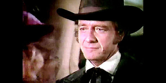 Richard Crenna as smooth-talking Candy Johnson, bidding farewell to one of the women in his life in Honky Tonk (1974)