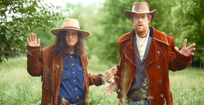 Rachael Redolfi as Belle Hart and John Bradley Hambrick as Jesse James in Jesse James Unchained (2022)