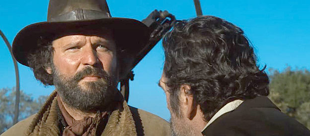 John Vernon as Fletcher, who inadvertently leads the remnants of Bloody Bill Anderson's guerillas to their death in The Outlaw Josey Wales (1976)