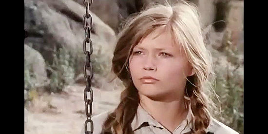 Christiane Gott as Jane Antrim, the blacksmith's daughter who has fallen in love with Fritz in Montana Trap (1976)