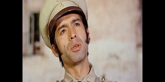 Luis Mirando as Maj. Tovar, leader of the federale troops trying to quell Simon Fuegus and his rebels in Hardcase (1972)