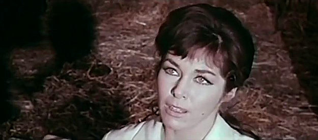 Marianne Koch as Anna-Lisa, addressing a young admirer who reminds her he won't wait forever in Sunscorched (1965)