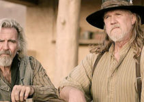 eff Fahey as Angel and Trace Adkins as Michae in Among Wolves (2023)