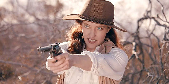 Sharon Marr as Hope, one of the deadly killers in Deadly Western (2023)