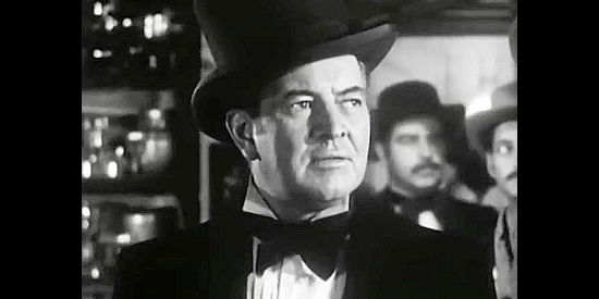 Sidney Blackmer as Andrew Cain, the man who wants to rule a city, then the state of California in The San Francisco Story (1952)