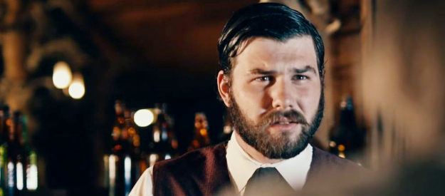 Director Aaron Bratcher in a cameo as the Old West bartender in his film Showdown in Yesteryear (2023)