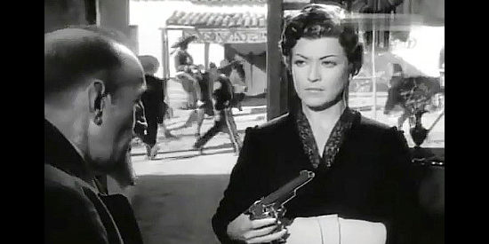 Gloria Marin as Leonor de Acevedo, a woman with revenge on her mind in Judgment of Coyote (1956)