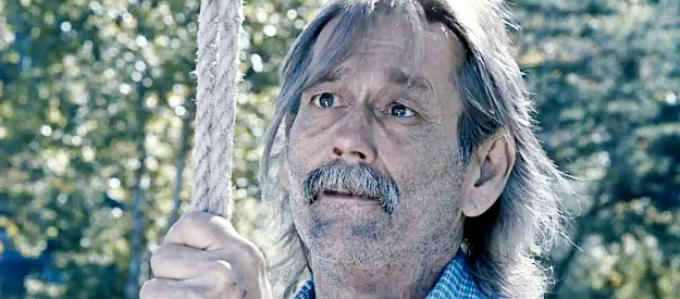 Jeff Grennell as Daryl Dumwoody, wondering if it's time to end it all after losing his girl and his job in Showdown in Yesteryear (2023)