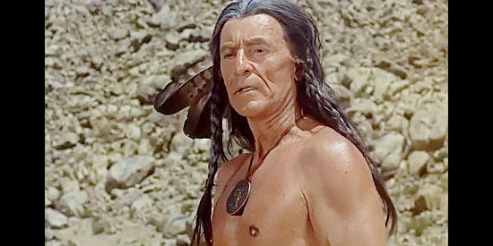 John Hoyt as Sunrider, the Indian chief who trades gold for guns in Winchester '73 (1967)