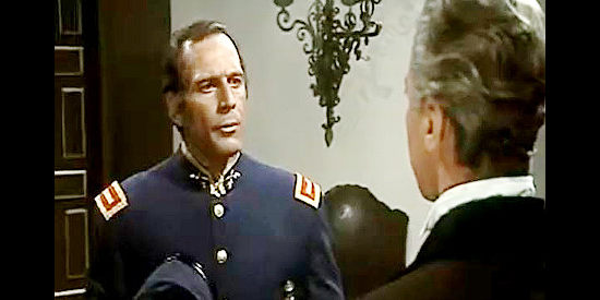 Jose Marco as Captain Gray, an officer who winds up wounded and under the care of the de Echague family in Sign of the Coyote (1963)