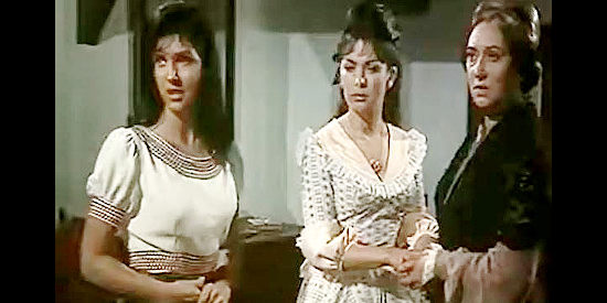 Nadia Marlowa as Lupita, Giulia Rubini as Beatrice de Echague and Maruja Tamayo as her mother in Sign of the Coyote (1963)