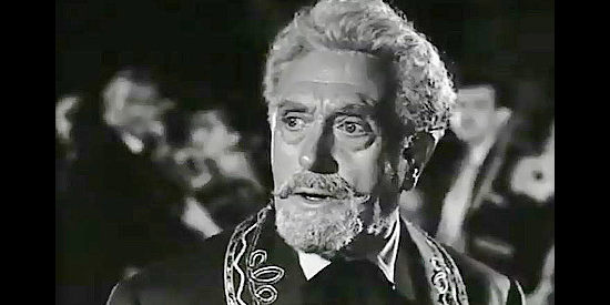 Rafael Bardem as Don Cesar de Echague Sr., reacting to an unexpected gunshot during a party at his home in Judgment of Coyote (1956)