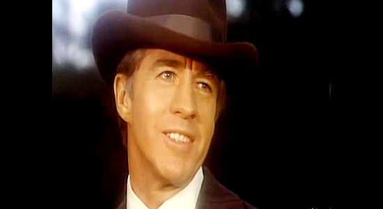 Clu Gulager as Charlie Cobb, discovering his mission isn't quite completed though he's delivered Charity to the McVea ranch in Charlie Cobb (1977)