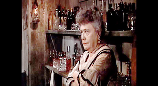 Florence Bates as Ma Dunnegan, the bar owner who helps Dan Corrigan shanghai a logging crew in River Lady (1948)