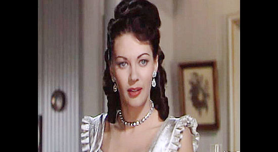 Yvonne De Carlo as Sequin, owner of a riverboat and dreaming of becoming the richest woman around in River Lady (1948)