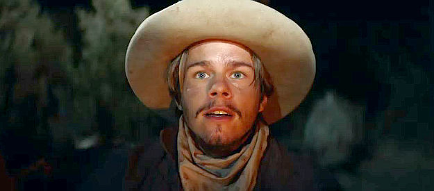 Jack Manley as Southpaw, the young gun among the members of Chief's gang in Outlaw Posse (2024)